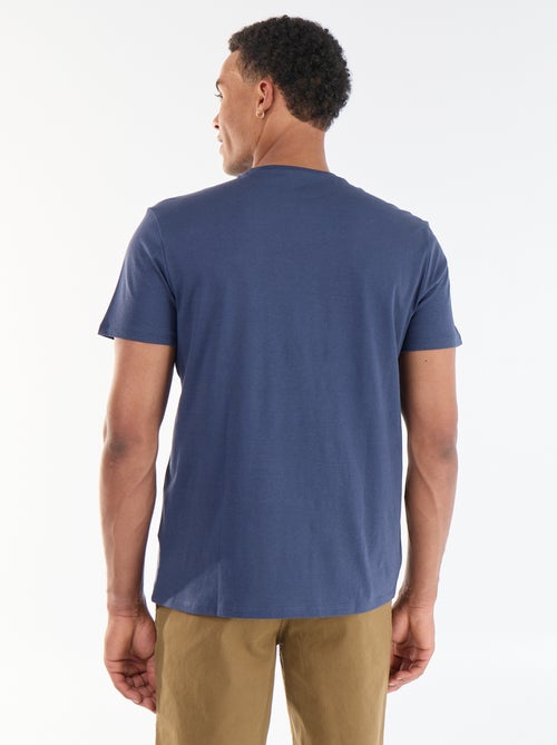T-shirt com Estampa Frente e Verso e Mangas Curtas - Kiabi