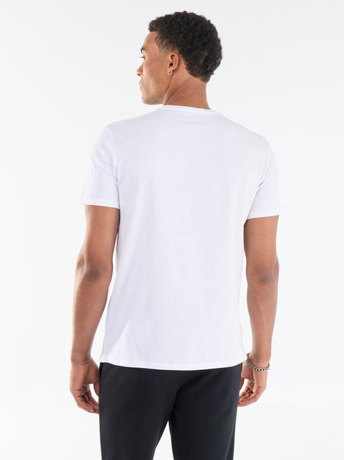 T-shirt com Estampa Frente e Verso e Mangas Curtas - Kiabi