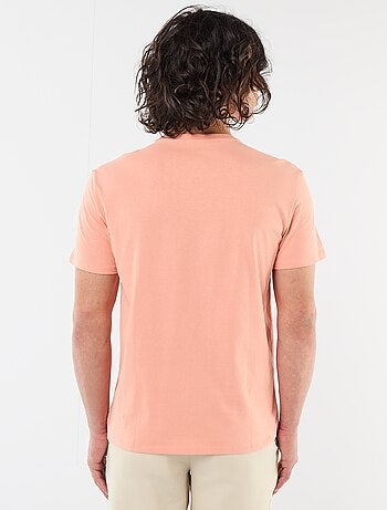 T-shirt com Estampa Frente e Verso e Mangas Curtas