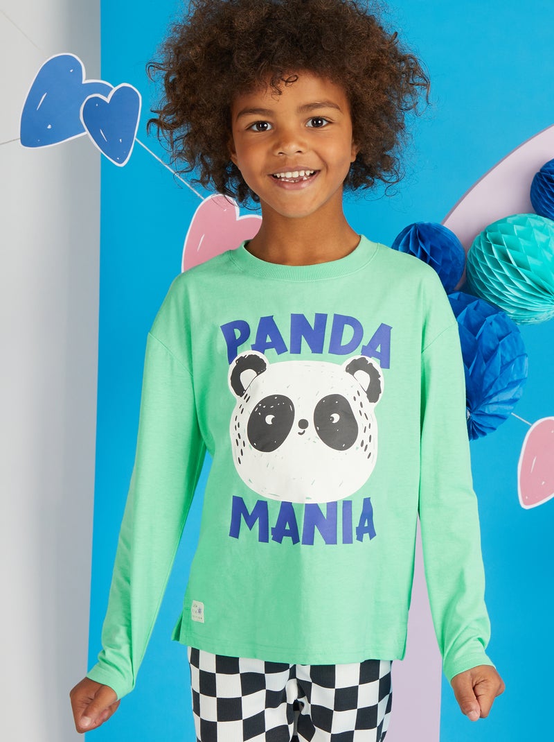 T-shirt com estampado - Graphik Edition VERDE - Kiabi