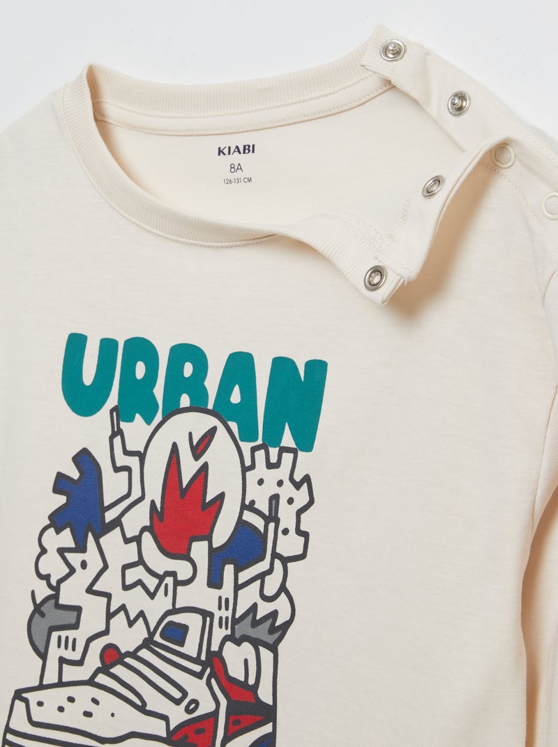 T-shirt com estampado - So Easy BEGE - Kiabi