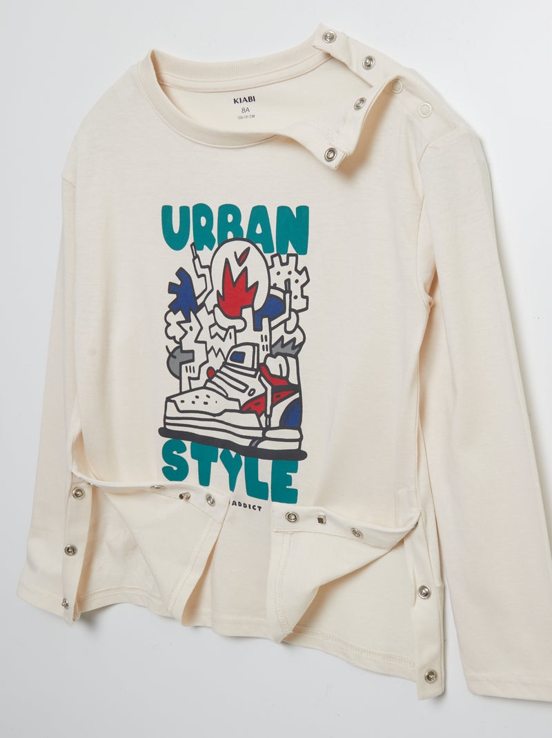 T-shirt com estampado - So Easy BEGE - Kiabi