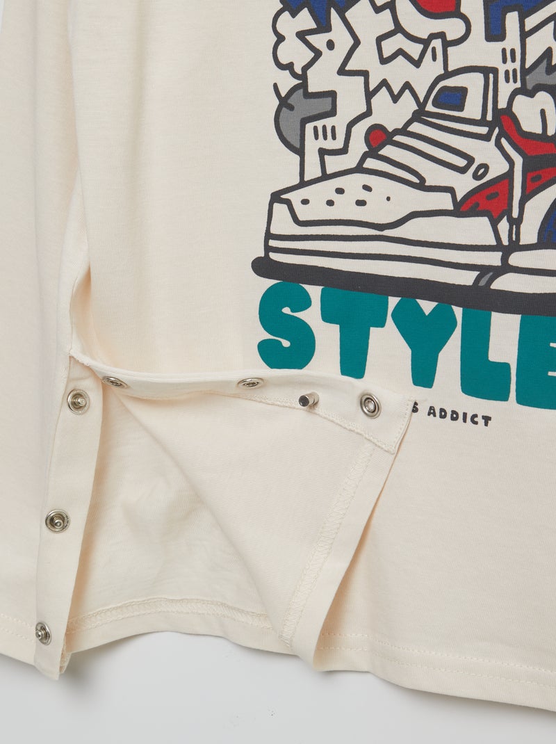 T-shirt com estampado - So Easy BEGE - Kiabi