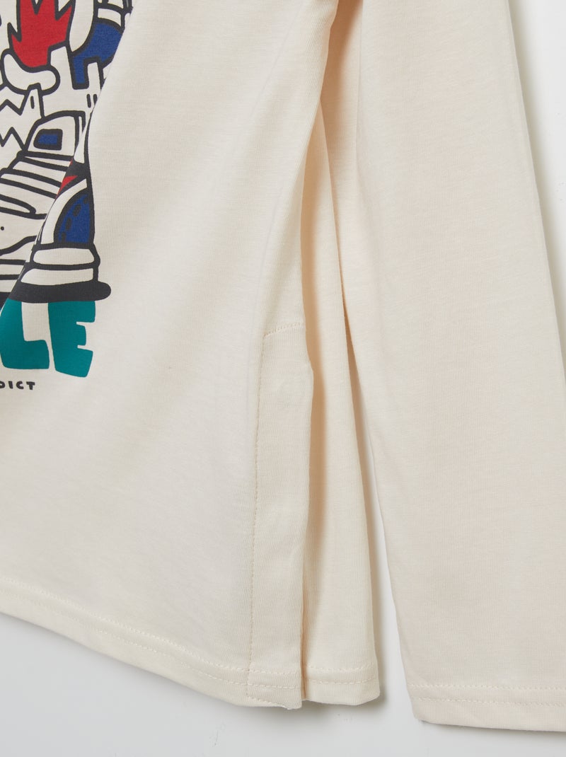 T-shirt com estampado - So Easy BEGE - Kiabi