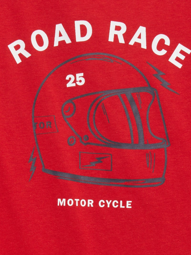 T-shirt com estampado - So Easy VERMELHO - Kiabi