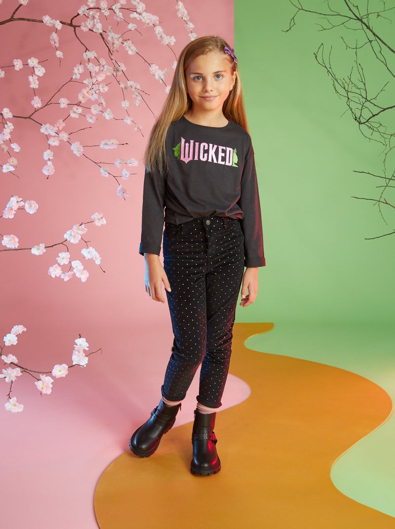 T-shirt com estampado - Wicked PRETO - Kiabi