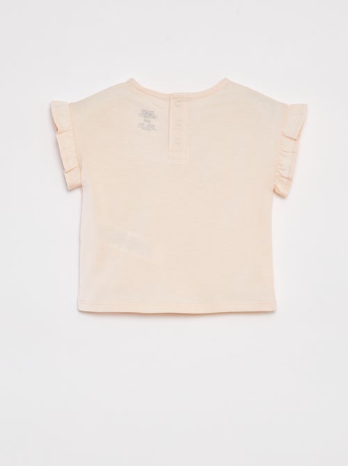 T-shirt com estampado 'A Casa Mágica da Gaby' cavas com folhos - Kiabi