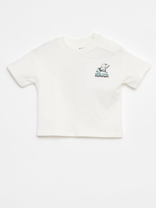 T-shirt com estampado à frente e atrás - Kiabi