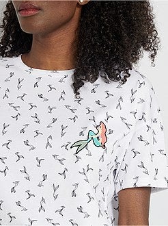 T-shirt com estampado 'A Pequena Sereia' - Kiabi