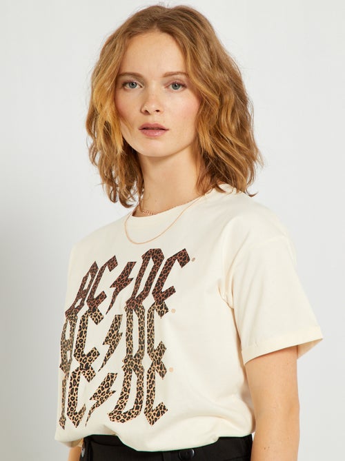 T-shirt com estampado 'AC/DC' - Kiabi