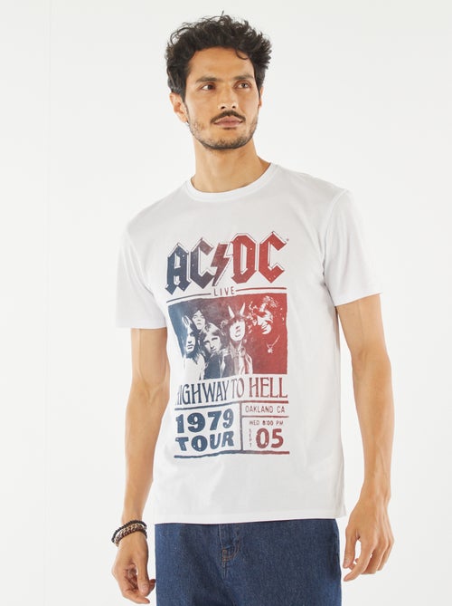 T-shirt com estampado 'AC/DC' de manga curta - Kiabi