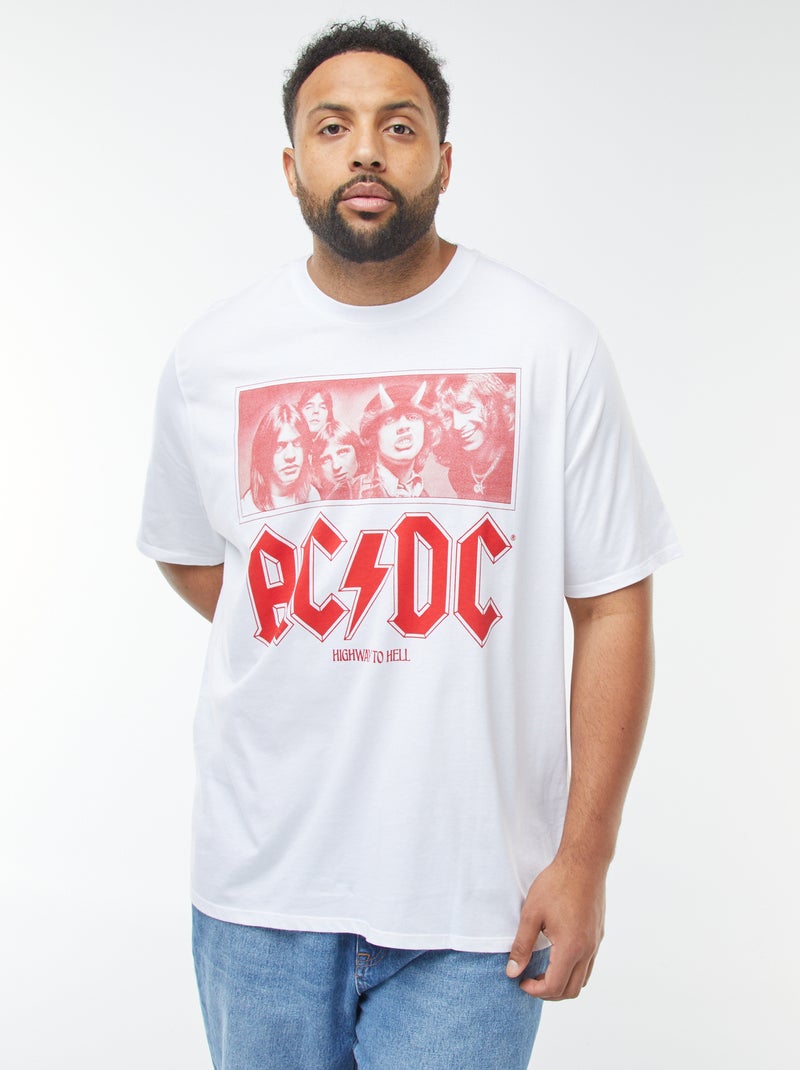 T-shirt com estampado 'AC/DC' de manga curta Branco - Kiabi