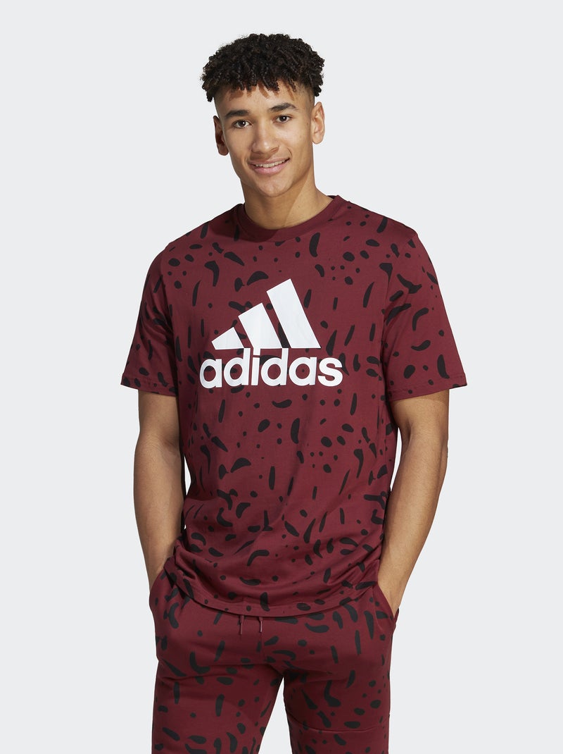 T-shirt com estampado 'Adidas' VERMELHO - Kiabi