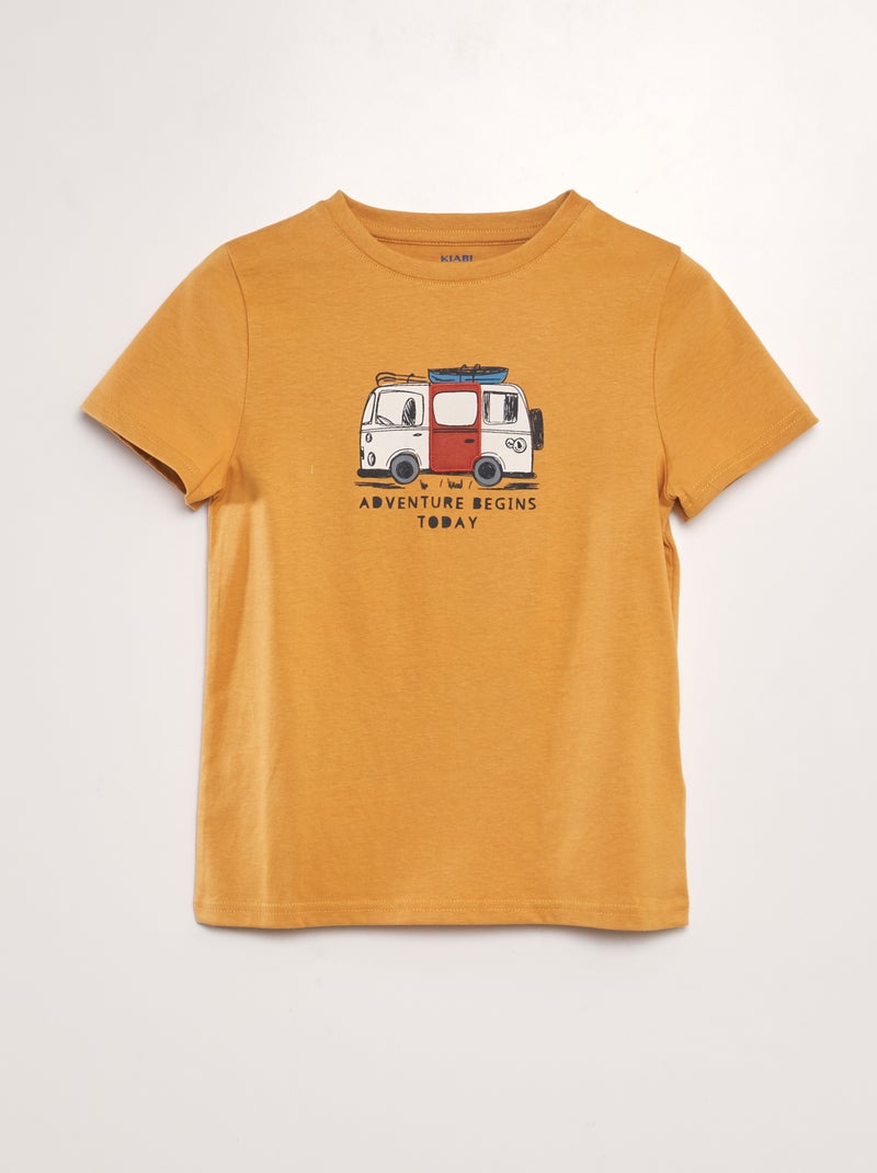 T-shirt com estampado AMARELO - Kiabi