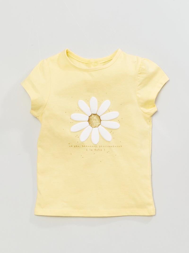 T-shirt com estampado 'ananás' AMARELO - Kiabi
