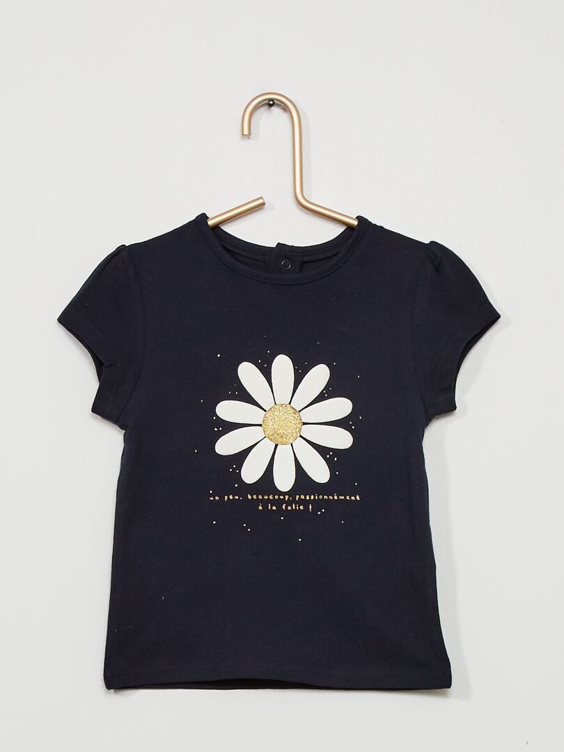 T-shirt com estampado 'ananás' AZUL - Kiabi