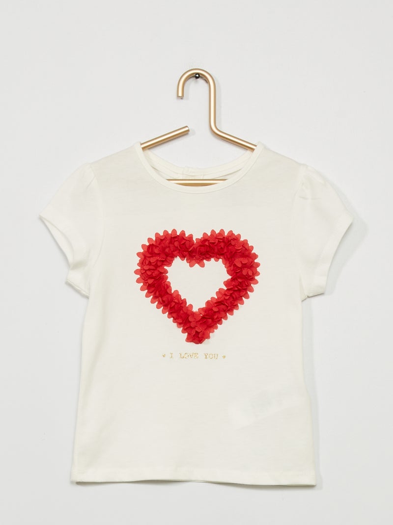 T-shirt com estampado 'ananás' BRANCO - Kiabi
