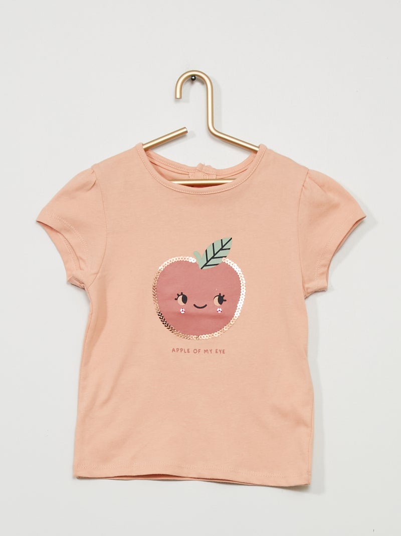 T-shirt com estampado 'ananás' ROSA - Kiabi
