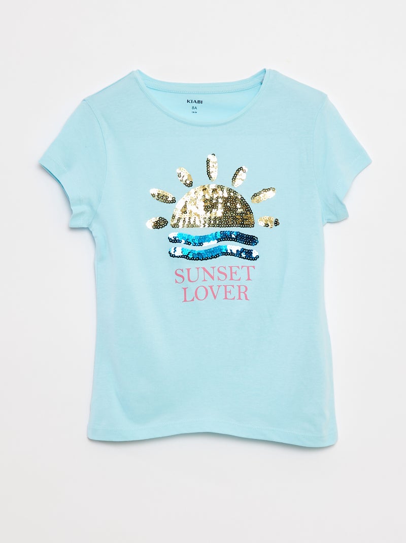 T-shirt com estampado animado Azul - Kiabi