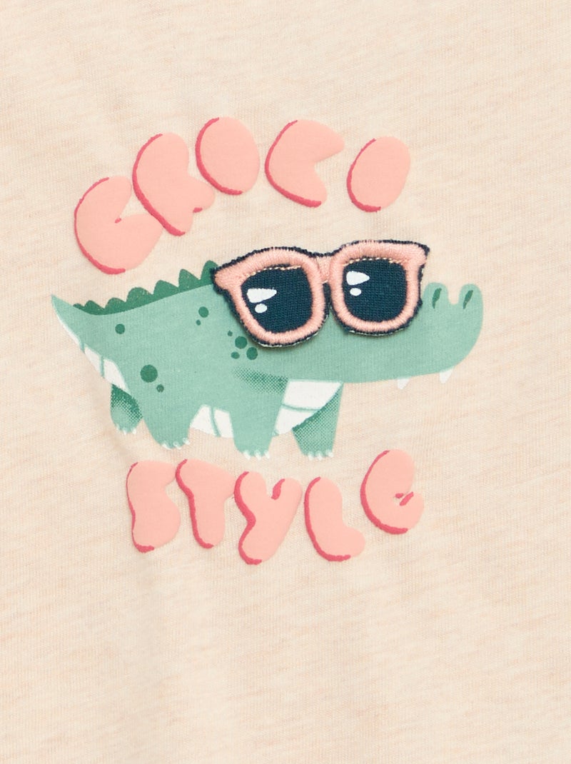 T-shirt com estampado animado Bege - Kiabi