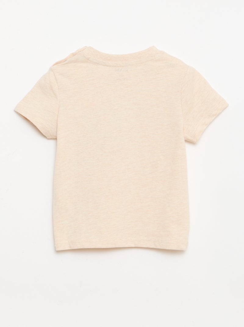 T-shirt com estampado animado Bege - Kiabi