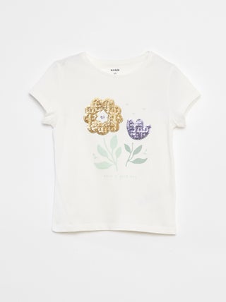 T-shirt com estampado animado