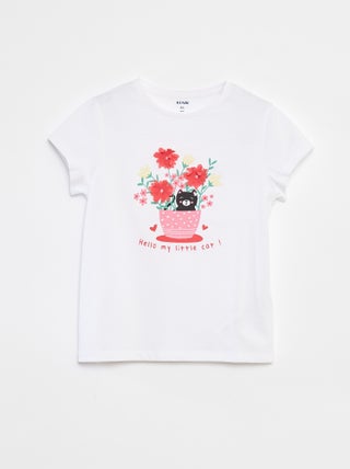 T-shirt com estampado animado