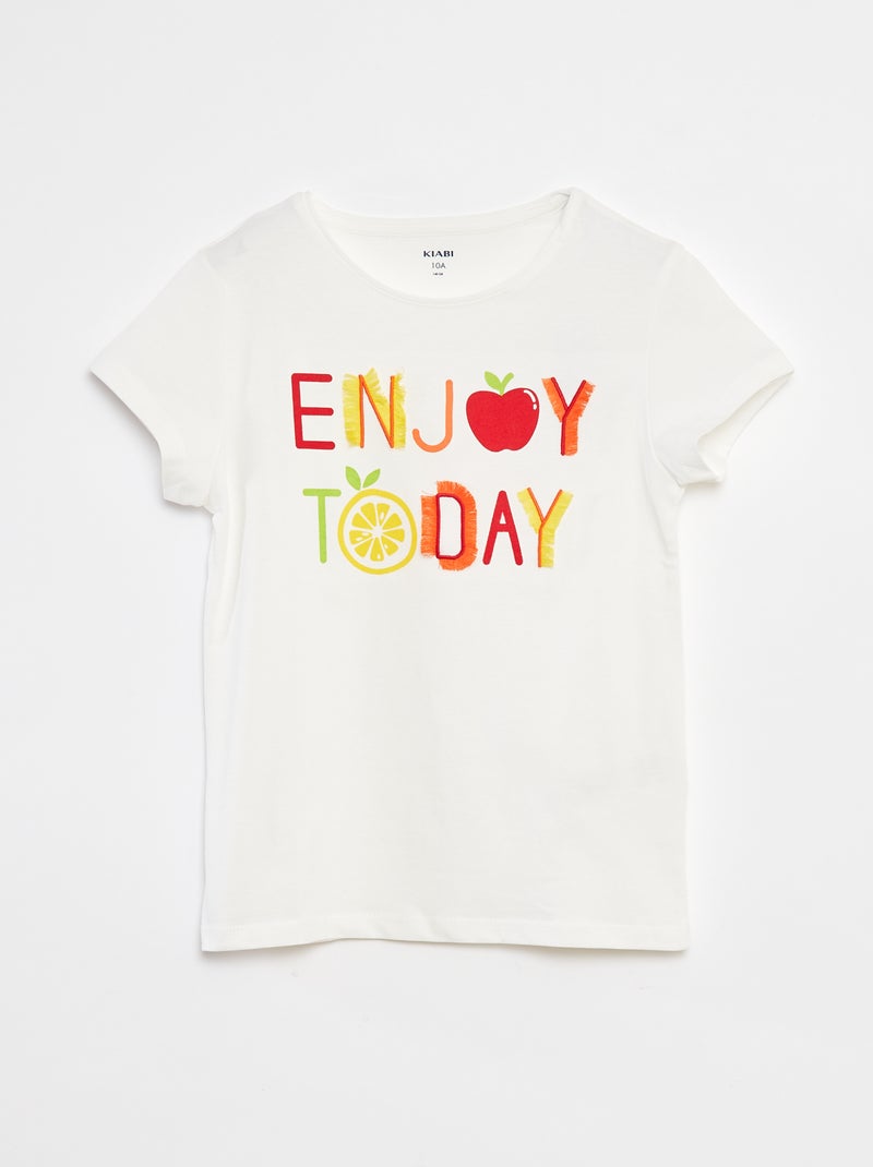 T-shirt com estampado animado Branco - Kiabi