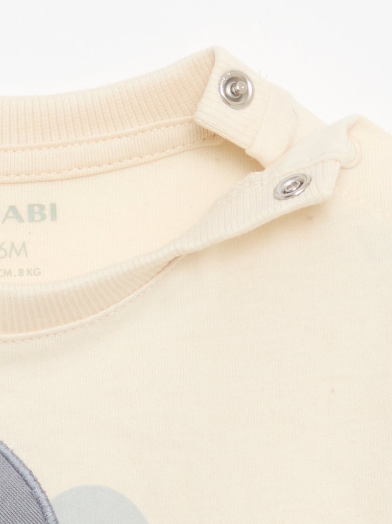T-shirt com estampado animado Branco - Kiabi