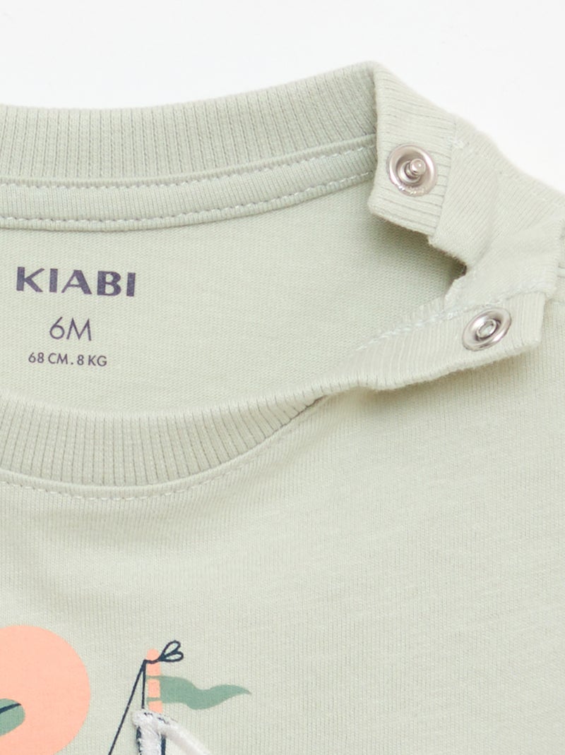 T-shirt com estampado animado Verde - Kiabi