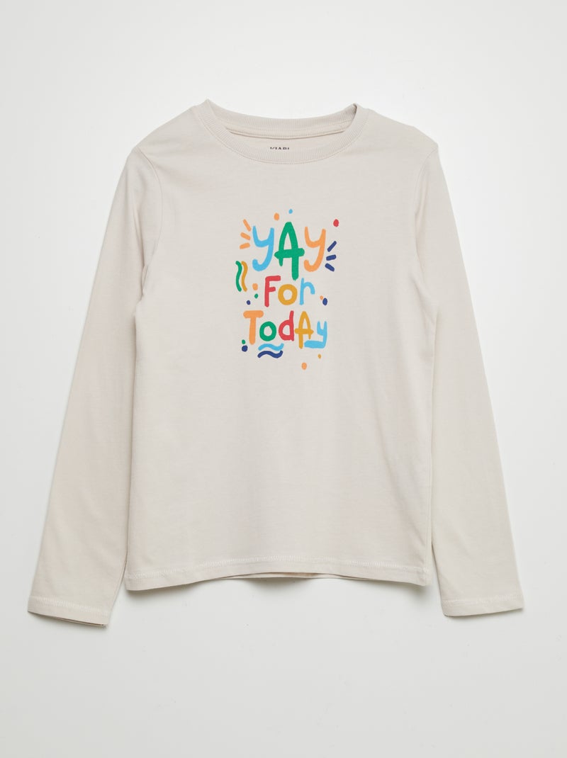 T-shirt com estampado aniversário BRANCO - Kiabi