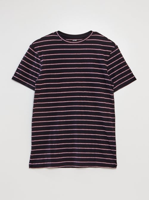 T-shirt com estampado às riscas - Kiabi