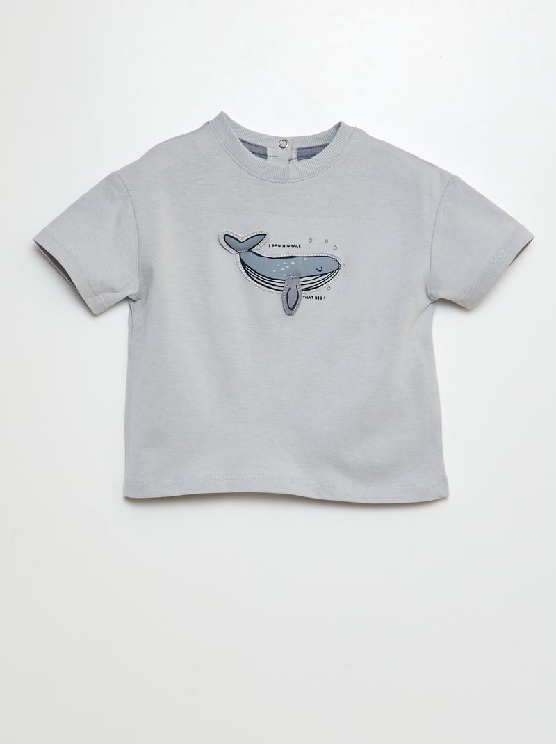 T-shirt com estampado AZUL - Kiabi