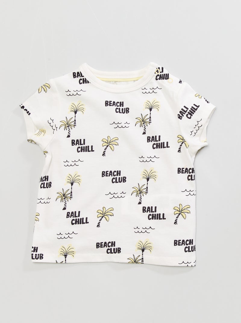 T-shirt com estampado 'Bali' BRANCO - Kiabi