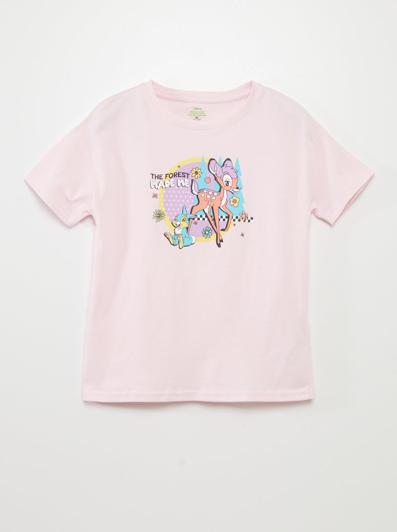 T-shirt com estampado 'Bambi' ROSA - Kiabi