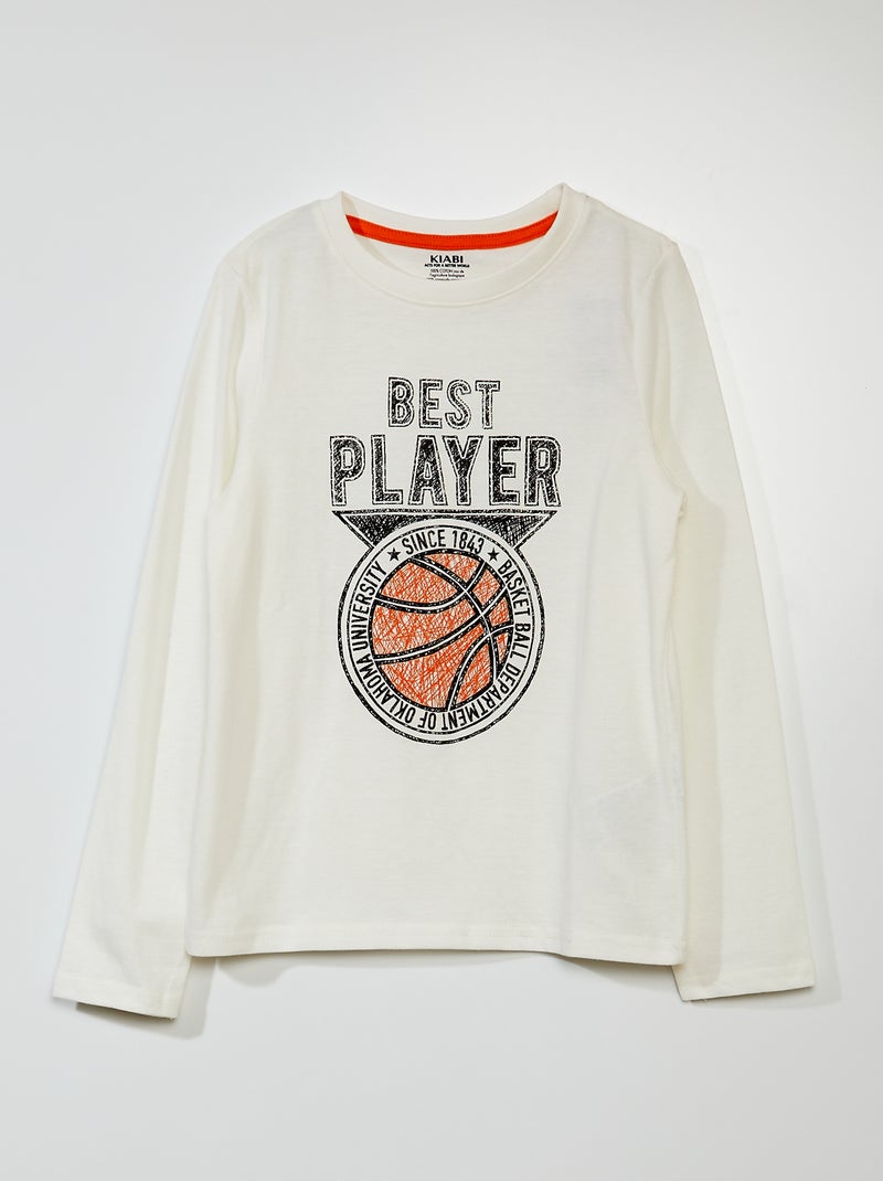 T-shirt com estampado 'Basket' BEGE - Kiabi