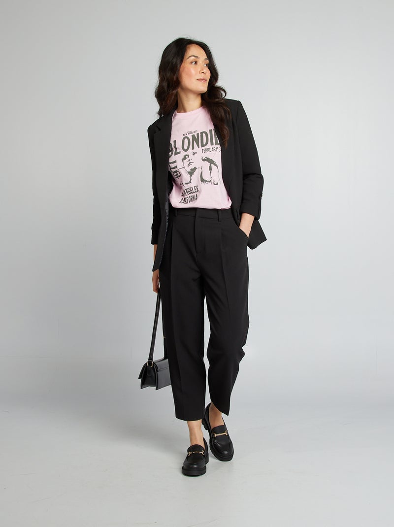 T-shirt com estampado 'Blondie' de manga curta ROSA - Kiabi