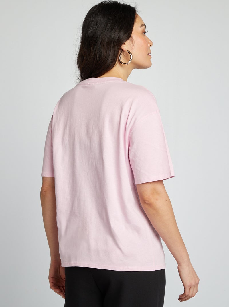 T-shirt com estampado 'Blondie' de manga curta ROSA - Kiabi