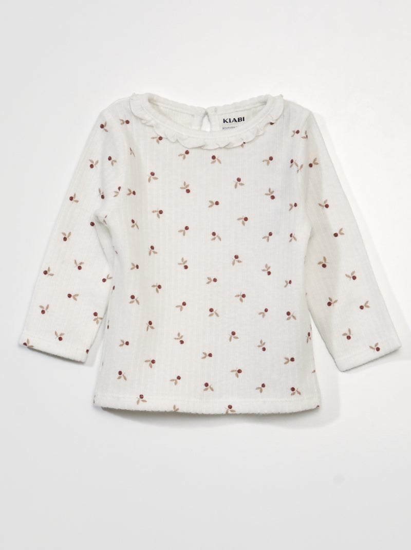 T-shirt com estampado BRANCO - Kiabi
