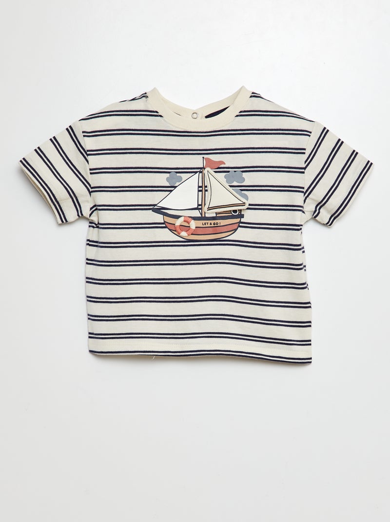 T-shirt com estampado BRANCO - Kiabi