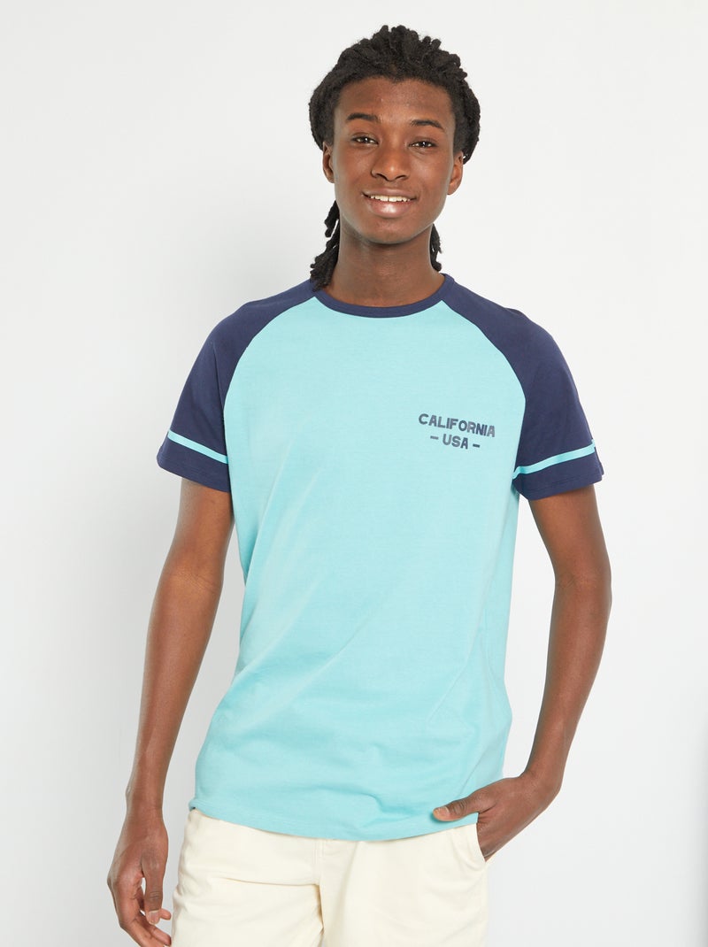 T-shirt com estampado 'California USA' AZUL - Kiabi