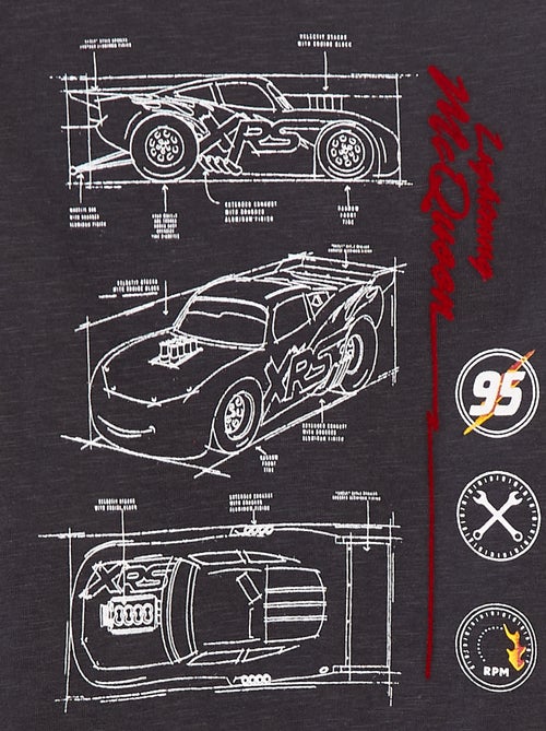 T-shirt com estampado 'Carros' de corte largo - Kiabi