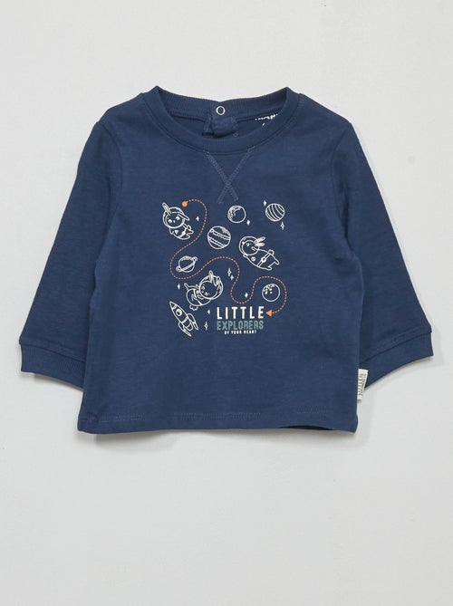 T-shirt com estampado 'coelho astronauta' - Kiabi