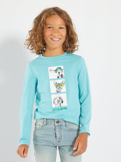 T-shirt com estampado 'Cool dogs' - Kiabi
