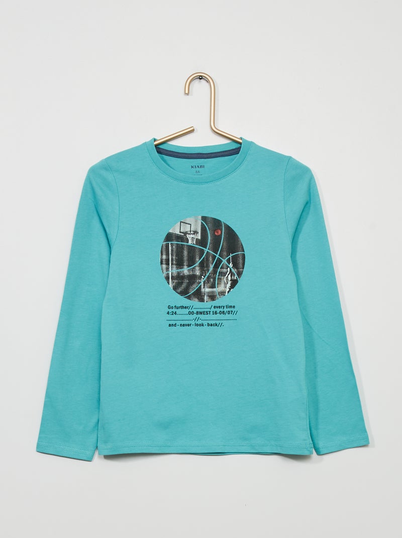 T-shirt com estampado 'Cool dogs' AZUL - Kiabi
