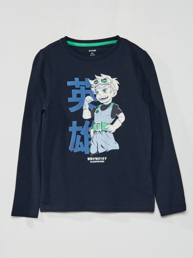 T-shirt com estampado 'Cool dogs' AZUL - Kiabi