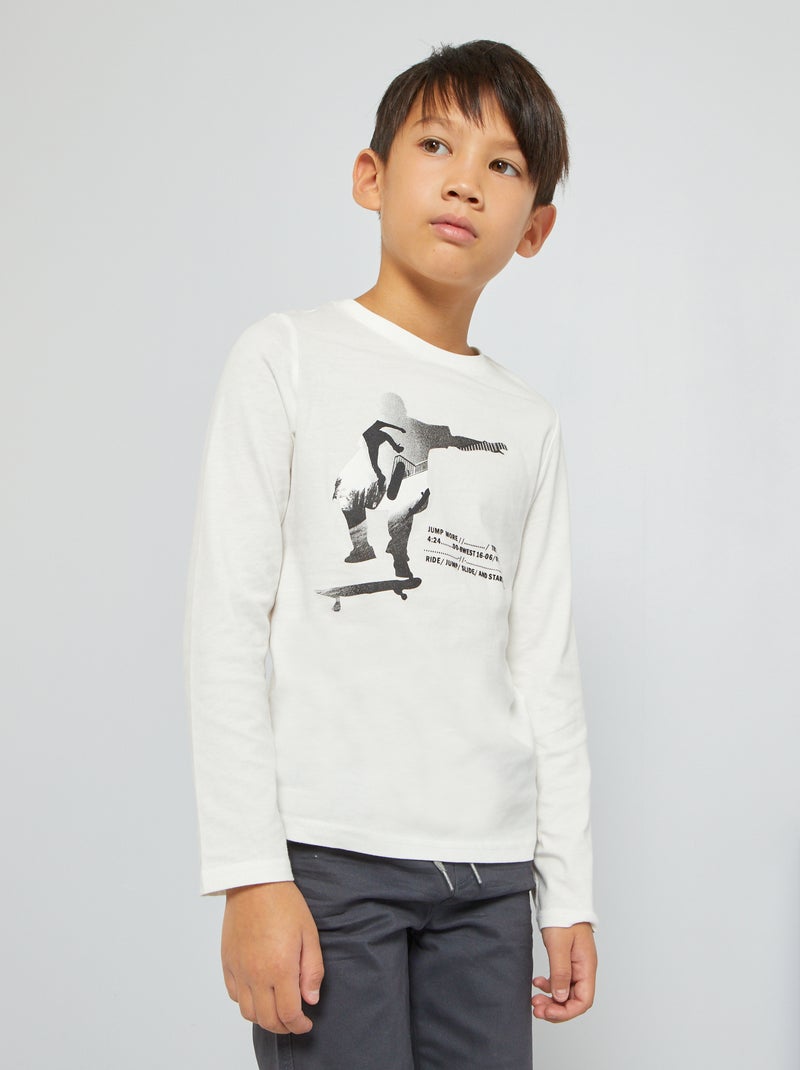 T-shirt com estampado 'Cool dogs' BEGE - Kiabi