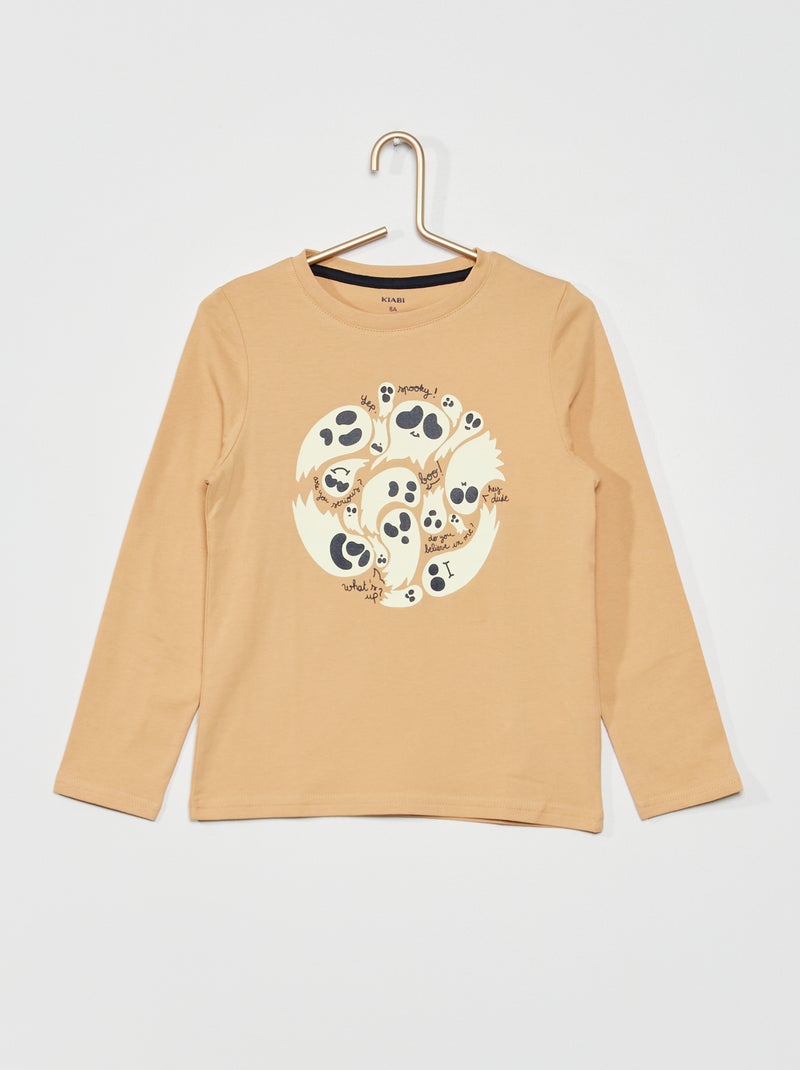 T-shirt com estampado 'Cool dogs' BEGE - Kiabi
