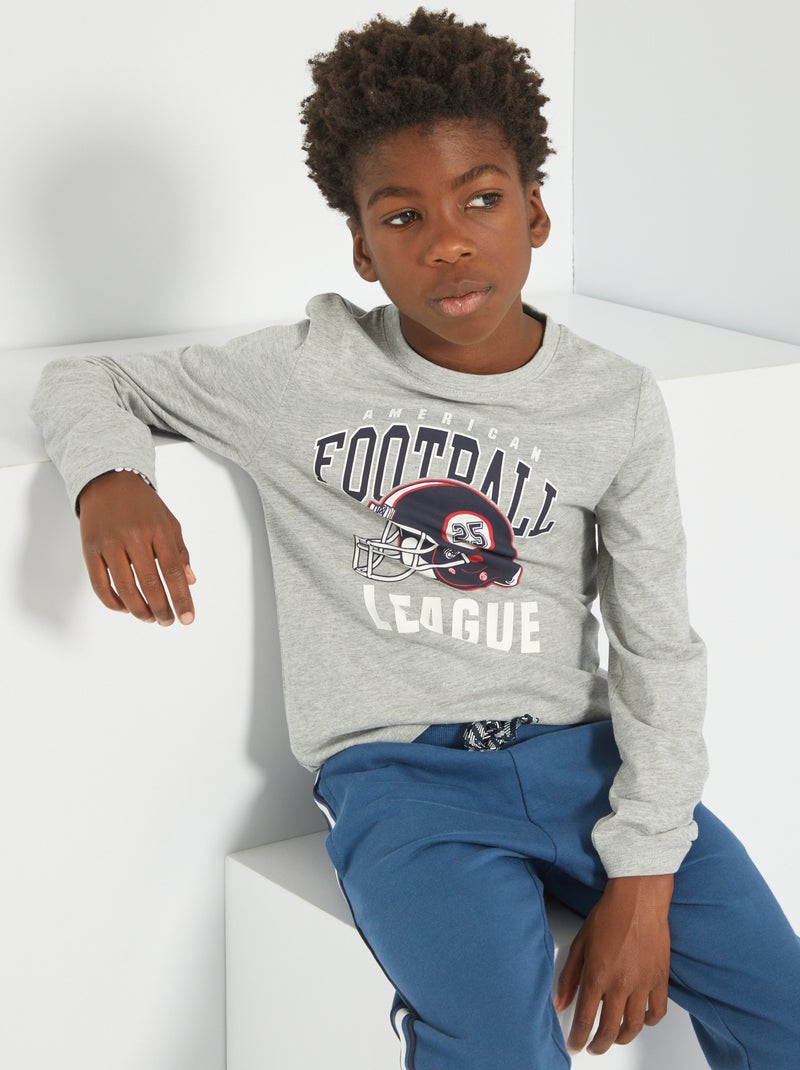 T-shirt com estampado 'Cool dogs' CINZA - Kiabi