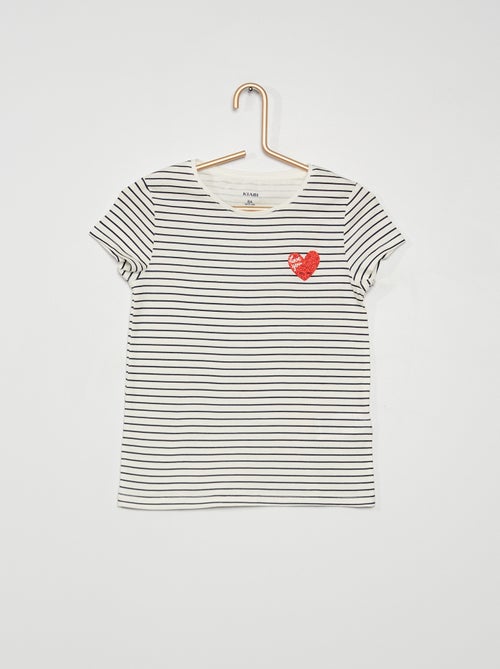 T-shirt com estampado 'corações' - Kiabi